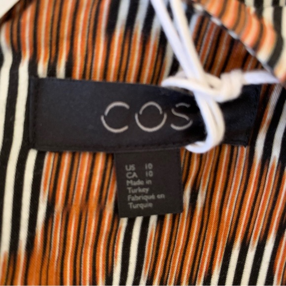 COS Printed Asymmetric Tie Midi Dress NEW - Picture 11 of 15